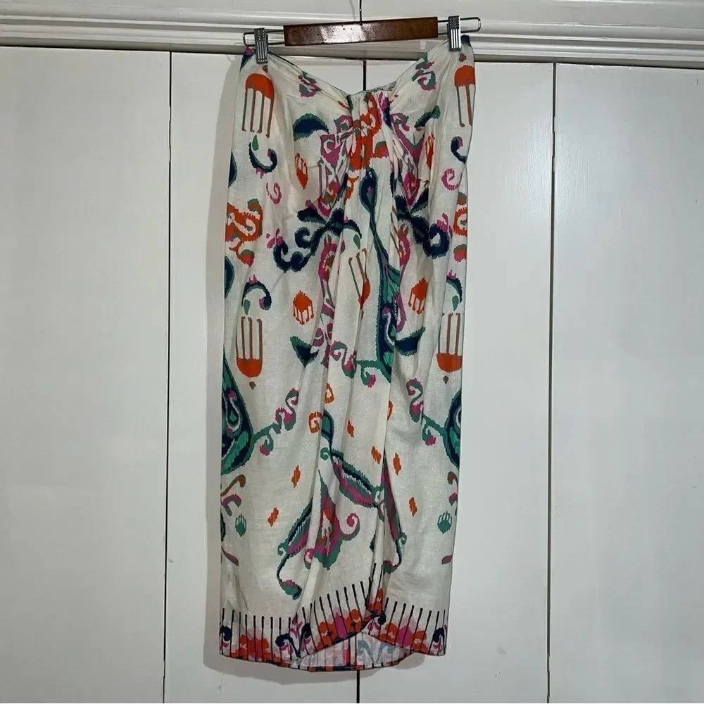 Zara Colorful Patterned Wrap Skirt